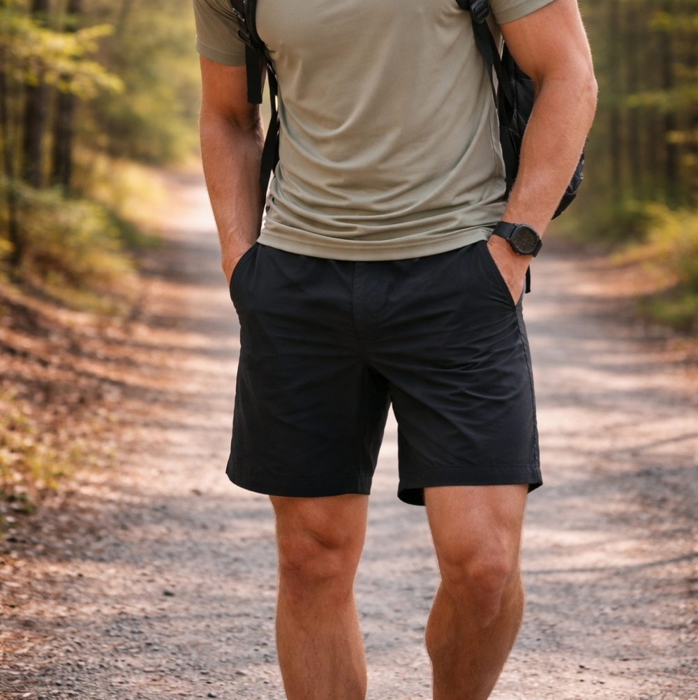 Mountain Equipment Co Black Men’s Performance Hiking Travel Shorts